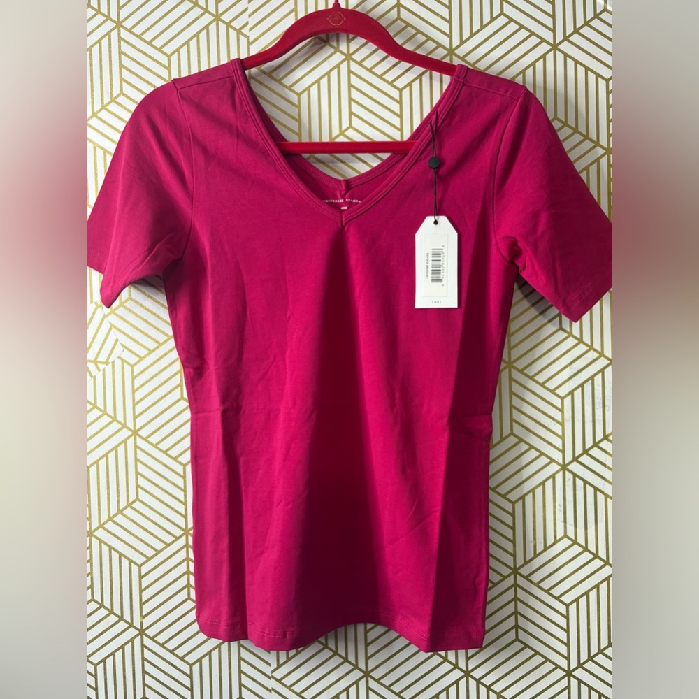 Universal Standard V-Neck Pink Top 00/0